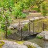 6' Metal Arch Garden Bridge Bronze