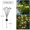LED Solar Powered Firefly Lights Warm Yellow Lights 14.5 Inch x 2