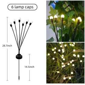 LED Solar Powered Firefly Lights Warm Yellow Lights 14.5 Inch x 2
