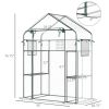 Walk-in Growhouse with Ventilated Entries, Plant Tags, and Tiered Racks