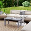 Rectangle Outdoor Coffee Table Gray