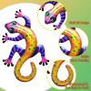 Gecko Metal Colorful 3D Iron Hanging Wall Art Decor (6*8inch)