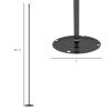 String Light Poles for Outside Hanging, Steel Lighting Stand for Patio Backyard Deck Wedding Party, 8FT, 4 Pack