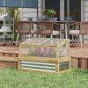 Wooden Cold Frame Greenhouse Lean-to Raised Garden Bed Flower Planter Shelf 41x22.5x28.25 Natural