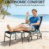 Outdoor gliding chair, porch chair, black lounge chair