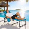 2-piece folding lounge chair, sun chair, outdoor chair, blue