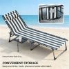 Outdoor lounge chair, sun chair, courtyard chair, Blue White