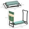Outsunny Garden Kneeling Bench with 1 Large Side Tool Pouch & Easy Folding Design