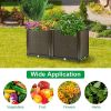Raised Garden Bed Planter 23x12x14 Self-watering, Brown Rattan