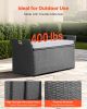 Outdoor Storage Bench PE Rattan 40Gal Deck Box