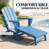 Folding chair 2-piece set, sun chair, courtyard chair, blue