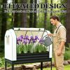 Elevated garden bed, greenhouse, suitable for planting, black