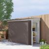 4' x 7.7' Lean to Garden Storage Shed, Outdoor Metal Tool House with Lockable Door Vents for Backyard Patio Lawn