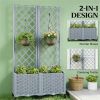 Elevated garden bed, gray