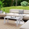 Rectangle Outdoor Coffee Table White