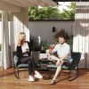 Rocking Porch Chairs with Mesh Deep Seats Dark Gray