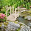 Arched Garden Passage: 7.5ft Fir Wood Bridge with Safety Rails for Backyards