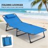 Outdoor lounge chair, sun chair, courtyard chair, Blue