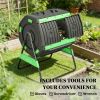 Outdoor composting bin green