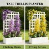 Elevated garden bed, planting box, plant rack, white