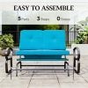 Outdoor chairs, gliding chairs, terrace chairs, rocking chairs, blue