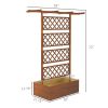 Wooden Trellis Planter Box, Raised Garden Bed to Grow Vegetables, Herbs and Flowers