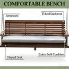 Porch swing, terrace swing, suitable for gardens, poolside, backyard, carbonized brown