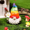 Rainbow Gnome Resin Statue