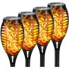 4/8/12pcs/pack Solar Outdoor Lights, 12LED Solar Torch Lights With Flickering Flame