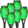 4/8/12pcs/pack Solar Outdoor Lights, 12LED Solar Torch Lights With Flickering Flame