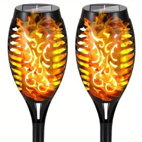 4/8/12pcs/pack Solar Outdoor Lights, 12LED Solar Torch Lights With Flickering Flame (Color: Yellow Light, size: 2pcs)