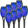 4/8/12pcs/pack Solar Outdoor Lights, 12LED Solar Torch Lights With Flickering Flame