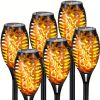 4/8/12pcs/pack Solar Outdoor Lights, 12LED Solar Torch Lights With Flickering Flame
