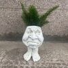 Resin Planter Face Statue Vase