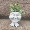 Resin Planter Face Statue Vase