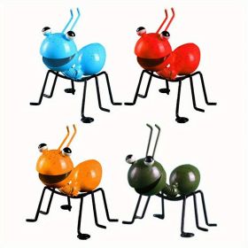 1pc/4pcs,  Ant Metal Sculpture (Color: Red+Dark Green+Blue+Yellow)