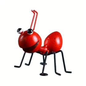 1pc/4pcs,  Ant Metal Sculpture (Color: Red)