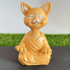 Buddha Meditating Cat Statue