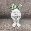 Resin Planter Face Statue Vase