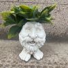 Resin Planter Face Statue Vase