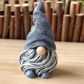 Colorful Garden Gnome Resin Statue (Color: Blue)