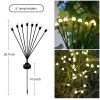 2pcs 8 LED Solar Powered Firefly Lights (28.7 * 14.5 Inch)