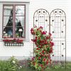2 Pack Metal Garden Trellis 86.7" x 19.7" Flower Support
