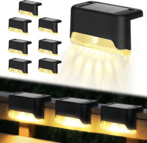 8/16/32 solar outdoor deck lights LED walk lights (Color: Warm light 8PCS)