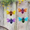 1pc/4pcs, Metal Colorful Bee Wall Decor