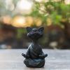 Buddha Meditating Cat Statue