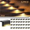 16/32PCS solar outdoor light LED step light solar charging