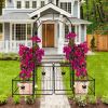 Metal Garden Arch with Gate 79.5'' Wide x 86.6'' High