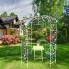 Metal Garden Pergola Iron 81.3'' x 114.2'' Birdcage Shape