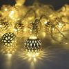 LED String Lights; Moroccan Battery Operated Warm White